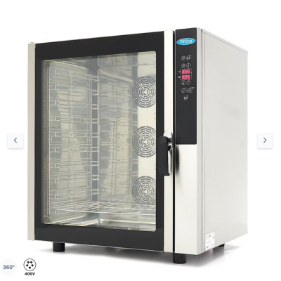  Φούρνος συνδυασμένου ατμού - Χωράει 10 δίσκους (1/1 GN / 60 x 40 cm) - Ψηφιακή οθόνη - 400V